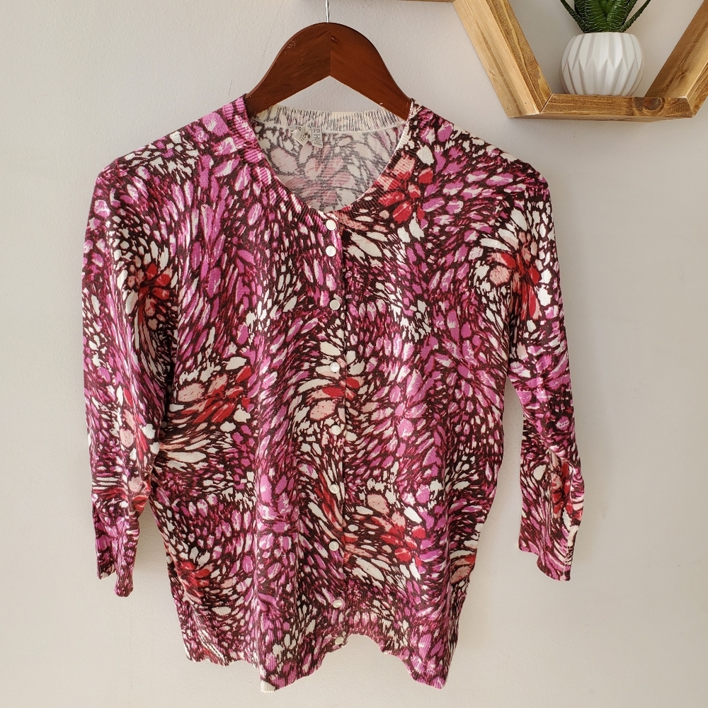 Button down cardigan sweater. Medium. Purple brown
